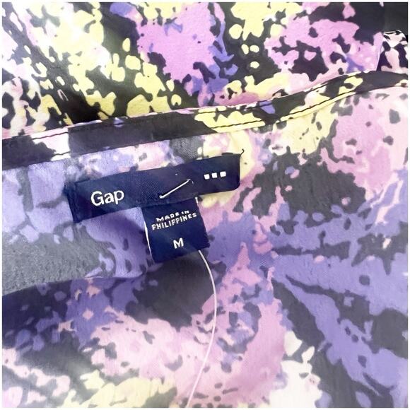 Gap Y2K Esthetic Tank Airbrush Paint Print Size Medium Multicolor NWT Ruffled - Picture 10 of 11